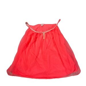 Vintage Radcliffe Babydoll Nightgown Womens M Pink Chiffon Lace Trim Lingerie